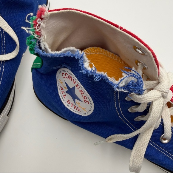 Converse Totally Thrashed Chuck Taylor All Star Hi Enamel Red Mens 8 Womens 10 - Picture 5 of 12